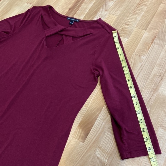 SIGNATURE Studio Maroon Dress Women’s Size Medium Pre-Owned - Picture 5 of 8